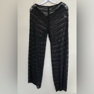 Jordan Taylor Black Cover  Sheer Crochet Pants~ Size MD~ summertime